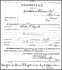 Charles Ingalls Homestead Application