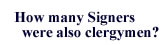 How many Signers were also clergymen?