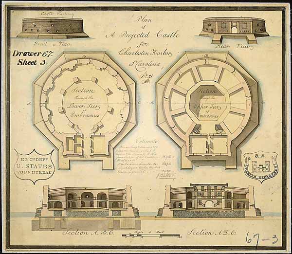 "Plan of A Projected Castle for Charleston Harbor, So. Carolina"