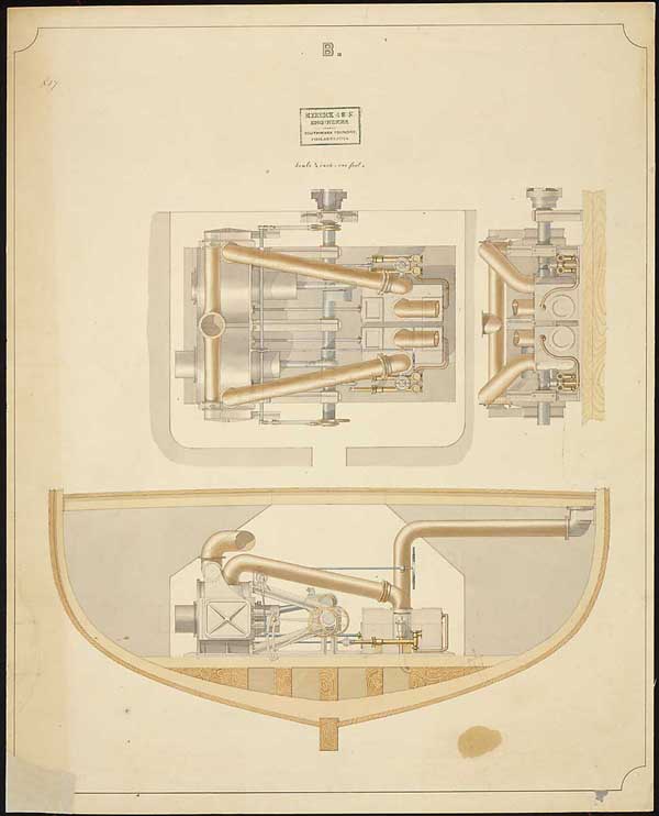 Horizontal Steeple Engines of the U.S.S. Wabash