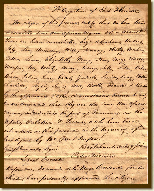 Certificate, U.S. v. Slaves of the Syrena, May 12, 1820