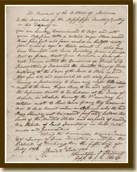 Order of Seizure, U.S. v. Negro Slave Ben, July 5, 1816