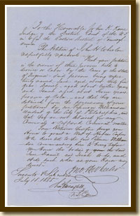 Petition by John Hill Wheeler, July 18, 1855