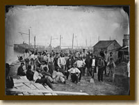African American laborers at Alexandria, near Coal Wharf