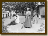 African-American Women with Brooms of Bambusa