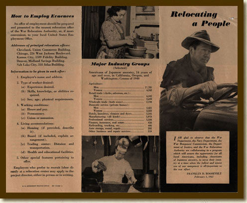 Brochure, 'Relocating a People'