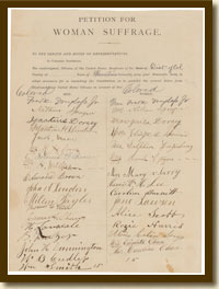Petition for Woman Suffrage, 1877