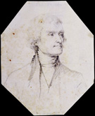 <em>Thomas Jefferson</em>, pencil on paper, unattributed, eighteenth century