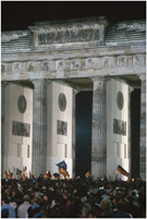 Reunification festivities at the Brandenburg Gate, photograph by Owen Franken, October 3, 1990