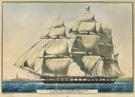 <em>U.S. Frigate <em>Cumberland</em>, 54 Guns. The flag ship of the Gulf Squadron, Com. Perry,</em> lithograph by N. Currier, 1843