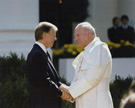 President Jimmy Carter with Pope John Paul II, photograph by Bill Fitz-Patrick, October 6, 1979 
