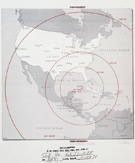 Map showing potential missile range, 1962