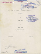 Marie Adamss report on conditions at the Santo Tomas internment camp, June 7, 1945, cover page