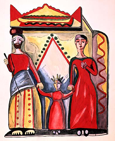 The Holy Family, rendering by E. Boyd