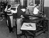 "Printers making serigraph posters..." by Rose