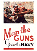 Poster Man the Guns--Join the Navy