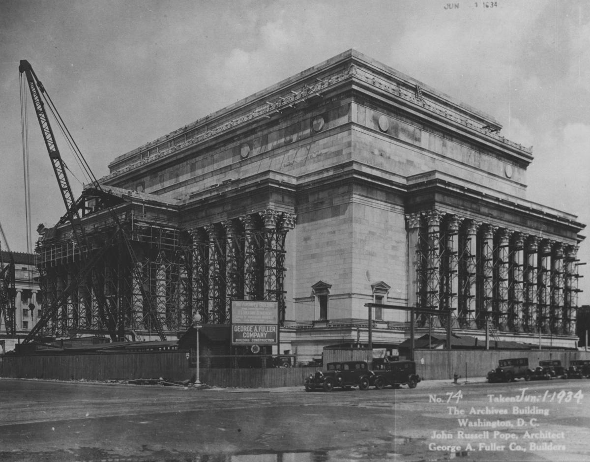 National Archives Building Construction