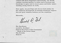 Letter from President Gerald R. Ford to Brezhnev