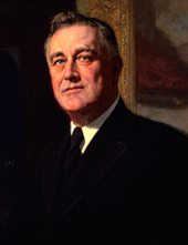Portrait of FDR by Henry Salem Hubbell