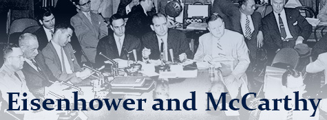 Title graphic for article on Eisenhower and McCarhty