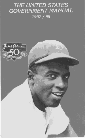 Cover of U.S. Government Manual showing Jackie Robinson