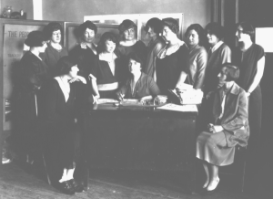Margaret Sanger and staff members of the American Birth Control League