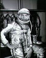 Alan Shepard in pressure suit
