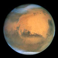 Picture of Mars taken by Hubble Space Telescope