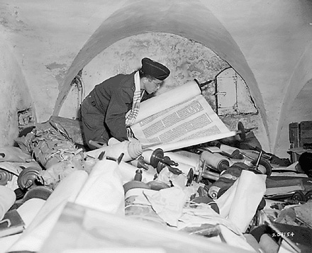 Hebrew and Jewish books and "Saphor Torahs" from many countries were among uncovered Nazi loot