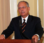 German Ambassador Wolfgang Ischinger gives remarks.