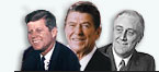 Kennedy, Reagan and FDR busts