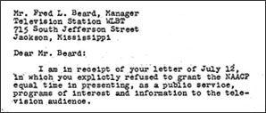Medger Evers's letter, excerpt