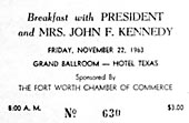 Breakfast ticket