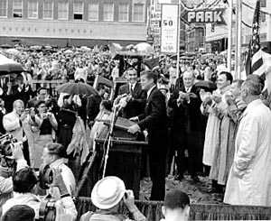 JFK speech in parking lot
