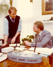 Jody Powell and Jimmy Carter