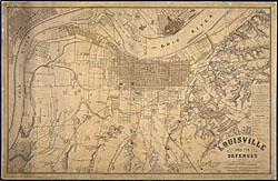 Louisville, KY, map 1865