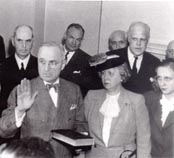 Harry Truman being sworn in