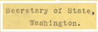 Addressee: Secretary of State