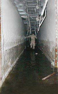 Flooded Basement of the Mukhabarat, Saddam Hussein's Intelligence Headquarters, May 2003. Photo courtesy of Harold Rhode