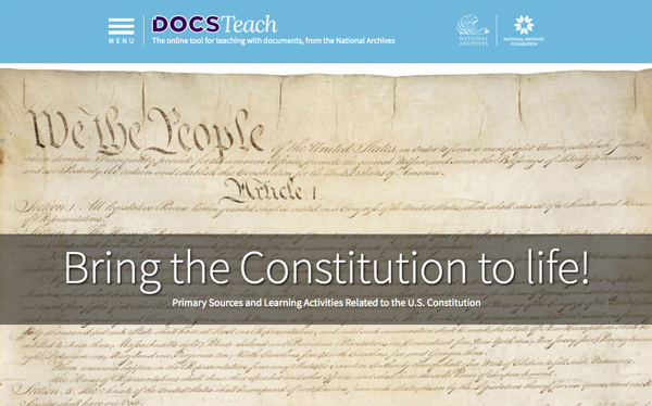 DocsTeach Constitution Page