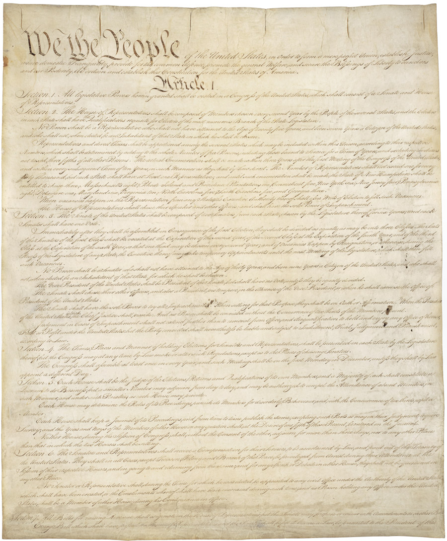 La Constitución De Los Estados Unidos De América 1787 National Archives
