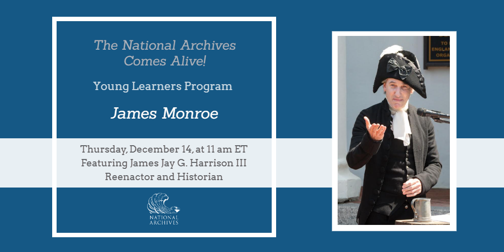 Graphic for Meet James Monroe program