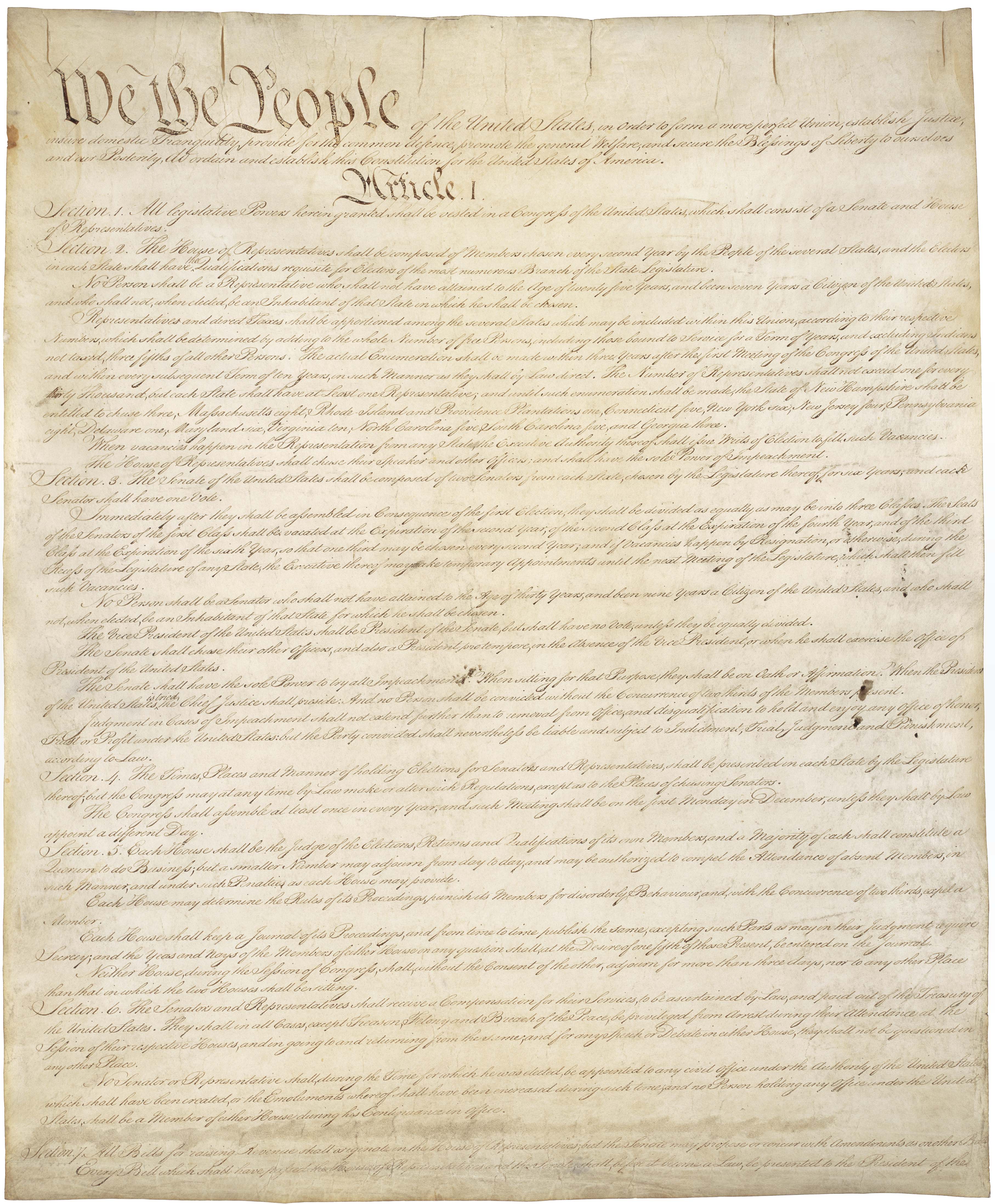 the constitution of the united states national archives
