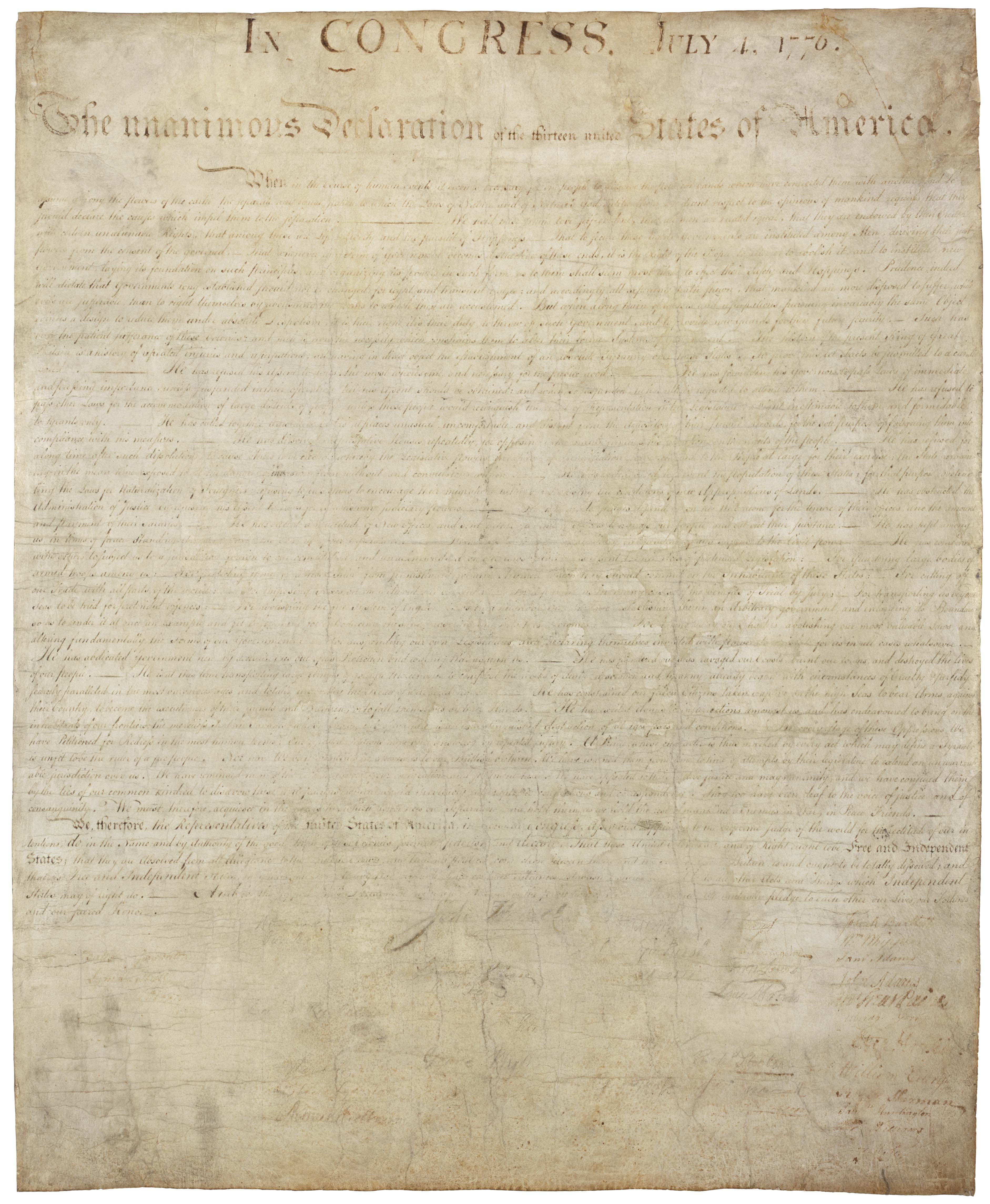 The Declaration Of Independence National Archives