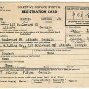 Martin Luther King Jr's Selective Service System Registration Record
