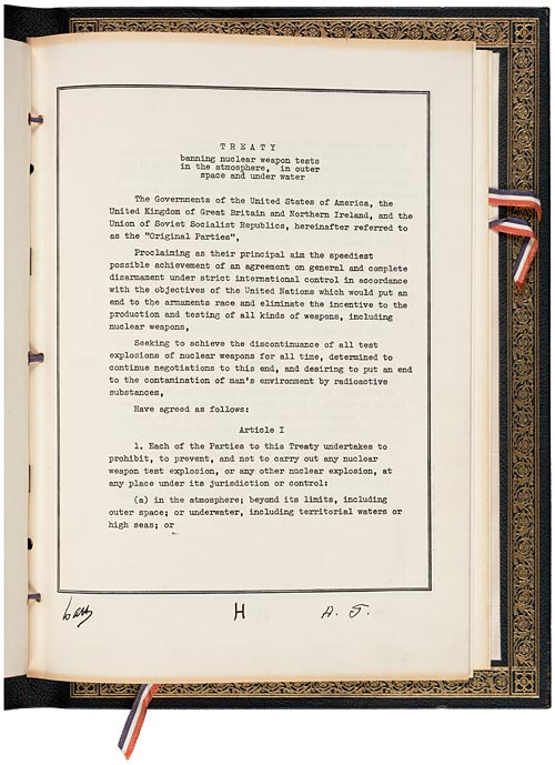 Test Ban Treaty 1963 National Archives