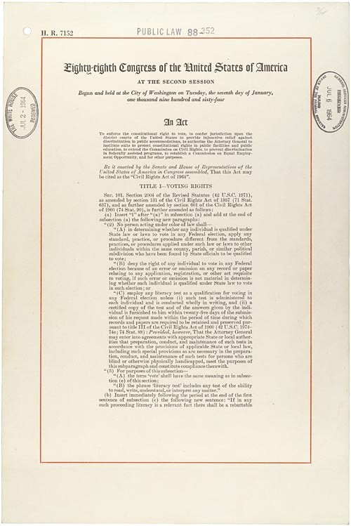 civil rights act of 1875 document