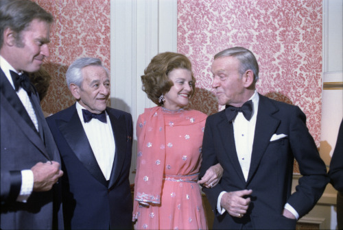 Charlton Heston, William Wyler, Betty Ford, and Fred Astaire