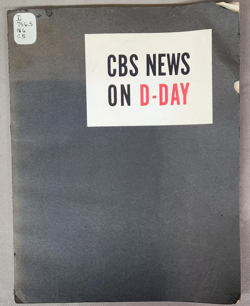 Cover of a CBS News account of its D-Day coverage - FDR Library