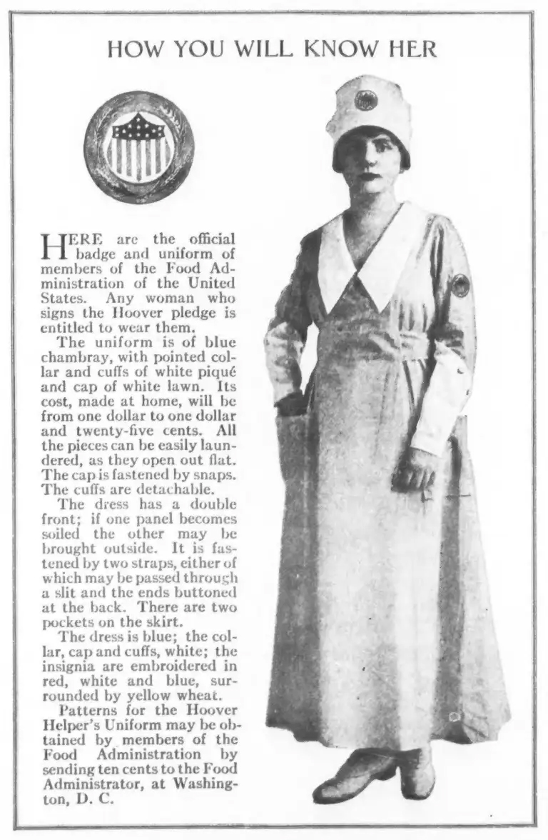 US Food Administration notice as published in the Ladies’ Home Journal, Sept. 1917